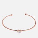 Ted Baker Women's Hasina Swarovski Crystal Heart Ultra Fine Cuff - Rose Gold/Crystal