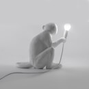 Seletti Indoor/Outdoor Sitting Monkey Lamp - White