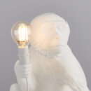 Seletti Indoor/Outdoor Sitting Monkey Lamp - White