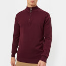 Joules Men's Hillside 1/4 Zip Knitted Jumper - Port