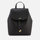 Lauren Ralph Lauren Women's Dryden Flap Medium Backpack - Black/Crimson