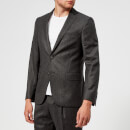 Officine Générale Men's Ticket Pocket Flannel Jacket - Anthracite