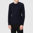 Officine Générale Men's Rib Crew Neck Knitted Jumper - Navy