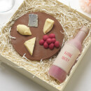 Choc on Choc Chocolate Cheese Board and Wine Bottle