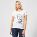 T-Shirt Femme La Reine des Neiges - Croquis Elsa - Blanc