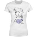 T-Shirt Femme La Reine des Neiges - Croquis Elsa - Blanc