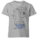 Frozen Elsa Sketch Strong Kids' T-Shirt - Grey