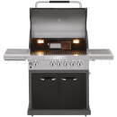 Jamie Oliver Pro Four Deluxe Burner Gas Barbecue with Side Burner - Matte Black