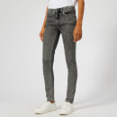 Victoria, Victoria Beckham Women's Mid Rise Skinny Jeans - Black Stone Wash