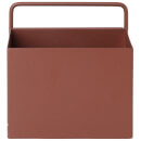 Ferm Living Wall Box - Square - Red/Brown