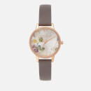 Olivia Burton Women's The Wishing Watch - London Grey & Rose Gold