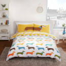 Sausage Dog Duvet Cover Set - Multi