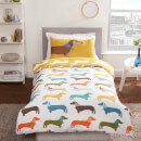 Sausage Dog Duvet Cover Set - Multi