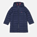 Joules Girls' Longline Kinnaird Packaway Coat - French Navy