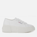 Superga Women's 2287 Leanappaw Leather Flatform Trainers - White