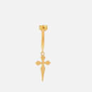 Anni Lu Women's Cross Single Hoop Earring - Gold