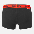 Superdry Men's Orange Label 3 Pack Boxer Shorts - Black/Charcoal Black Space Dye/Charcoal Marl