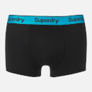 Superdry Men's Orange Label 3 Pack Boxer Shorts - Black/Charcoal Black Space Dye/Charcoal Marl