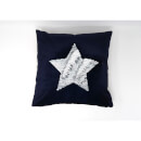 Catherine Lansfield Sequin Star Cushion - 43 x 43 - Navy