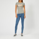 Superdry Women's Vintage Logo Aop Burn Out Entry T-Shirt - Grey Marl
