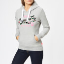 Superdry Women's Heritage Flock Entry Hoodie - Grey Marl