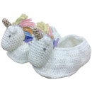 Albetta Crochet Rainbow Unicorn Booties