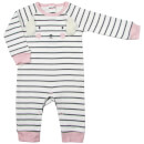 Albetta Bunny Raglan Stripe Babygrow - 0-3 Months