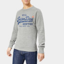 Superdry Men's Vintage Logo Panel Stripe Crew Sweatshirt - Phoenix Grey Grit