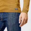 Superdry Men's Merino Crew Neck Jumper - Nugget Gold