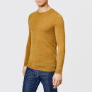 Superdry Men's Merino Crew Neck Jumper - Nugget Gold