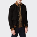 Oliver Spencer Men's Gandy Suede Bomber Jacket - Black