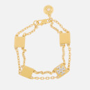 Tory Burch Women's Block-T Line Bracelet - Tory Gold/Silver