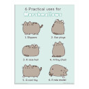 Pusheen (Practical Uses for Marshmallows) Framed 30 x 40cm Print