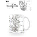 Star Wars (Millennium Falcon Sketch) Coffee Mug
