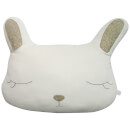 Albetta Decorative Bunny Cotton Velvet Cushion - Off White