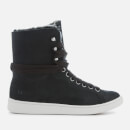 UGG Women's Starlyn Full Grain Leather Fold Over Trainers - Black