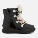 UGG Toddler's Ager Patent Leather Hiking Style Boots - Black