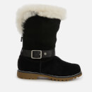 UGG Kid's Nessa Suede Buckle Boots - Black