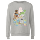 Sweat Femme Toute la Bande Toy Story - Gris