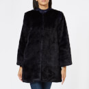MICHAEL MICHAEL KORS Women's Long Faux Fur Coat - Navy