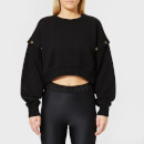 Ivy Park Women's Armour Poppers Crop Sweatshirt - Black