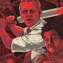 Shaun of the Dead "Who Died and Made You King of the Zombies" 24 x 36 Inch Screenprint by Nos4a2 Design - Zavvi Exclusive (Limited to 175 pieces worldwide)