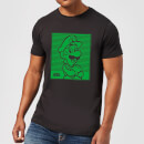 Nintendo Super Mario Luigi Retro Line Art Men's T-Shirt - Black