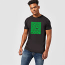 Nintendo Super Mario Luigi Retro Line Art Men's T-Shirt - Black
