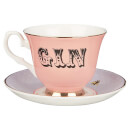 Yvonne Ellen Gin Teacup and Saucer - Pink