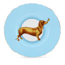 Yvonne Ellen Posh Puppy Plate - Blue