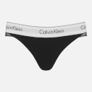 Calvin Klein Women's CK Logo Thong - Black