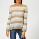 Gestuz Women's Holly Stripe Pullover Jumper - Tan Multi Stripe