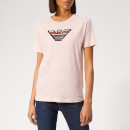 Emporio Armani Women's Multi Embroidered Logo T-Shirt - Pink