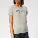 Emporio Armani Women's Sequin Logo T-Shirt - Grey